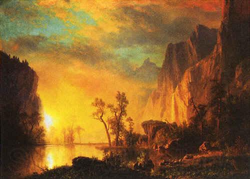 Albert Bierstadt Sunset in the  Rockies